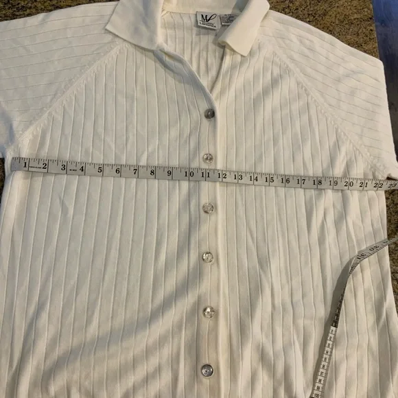 Vintage women’s Short sleeve button down sweater Size 18 / 20 - Picture 5 of 8